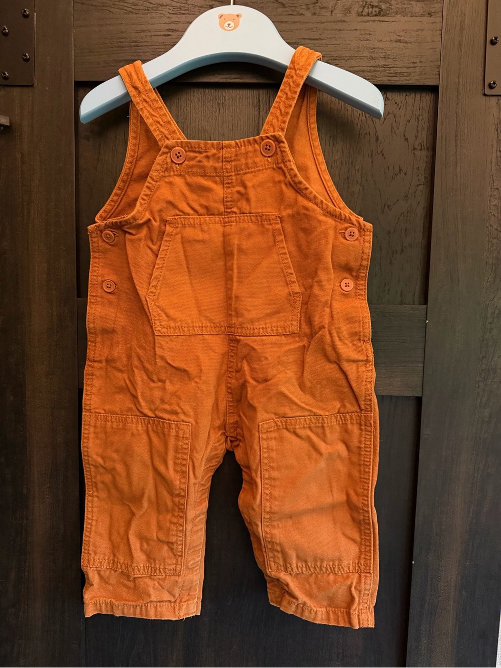 Hanna Andersson Orange Cotton Overalls for Kids